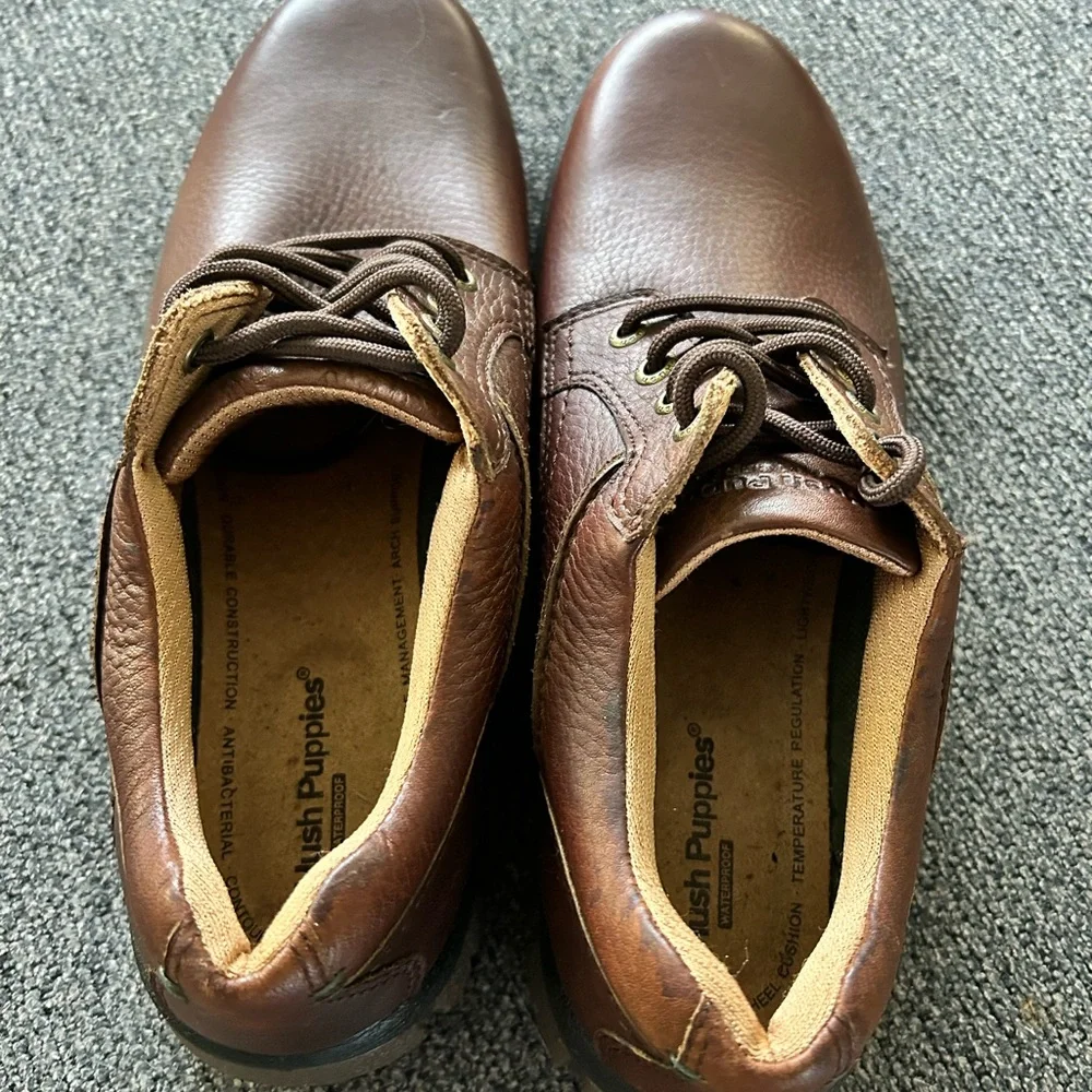 Hush Puppies‎ Outclass Leather Oxford in Cognac Leather size 9